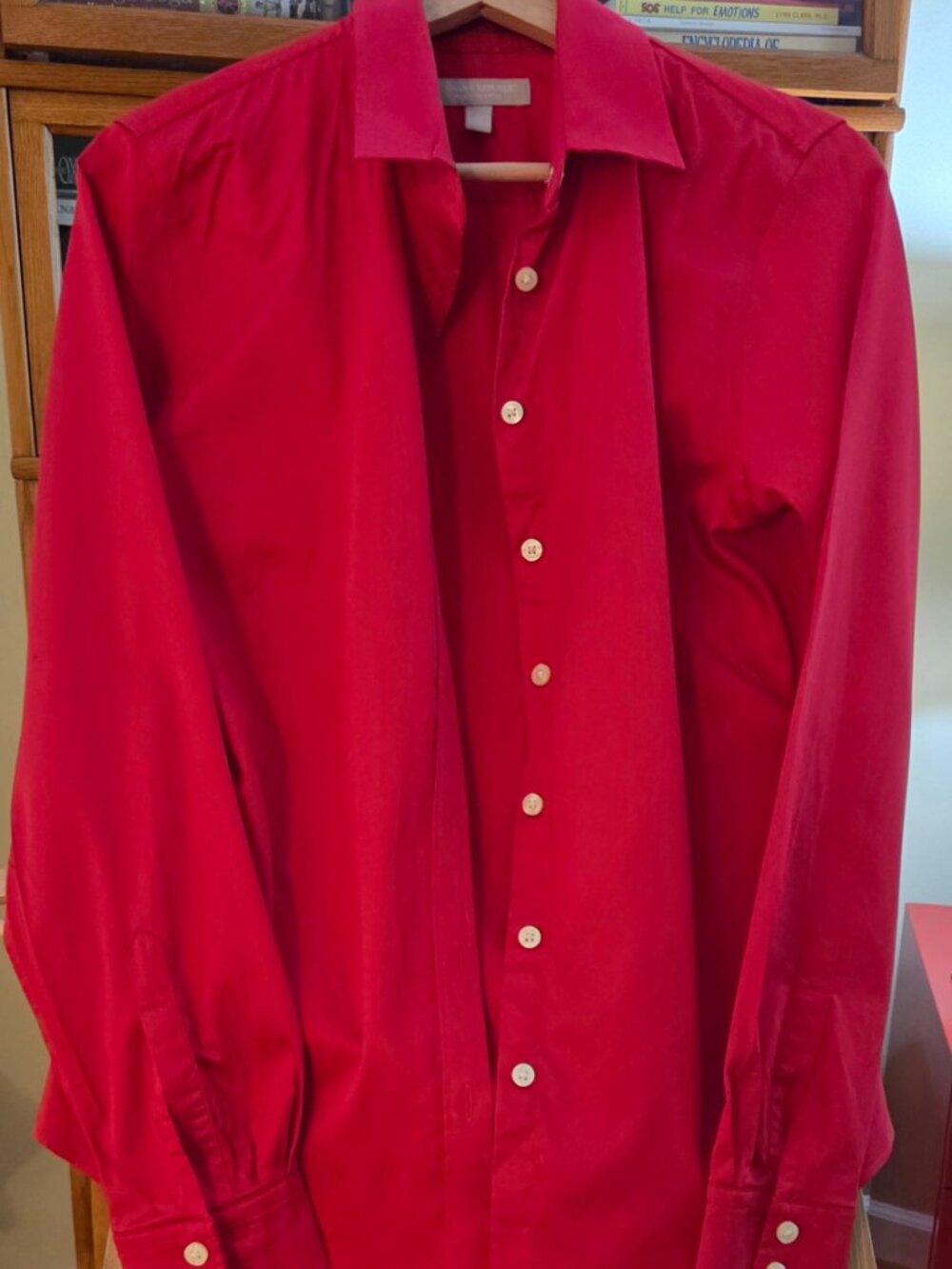 Women's Size 12 Banana Republic Blouse, in Scarlet, 97% Cotton, 3% Lycra/Spandex
